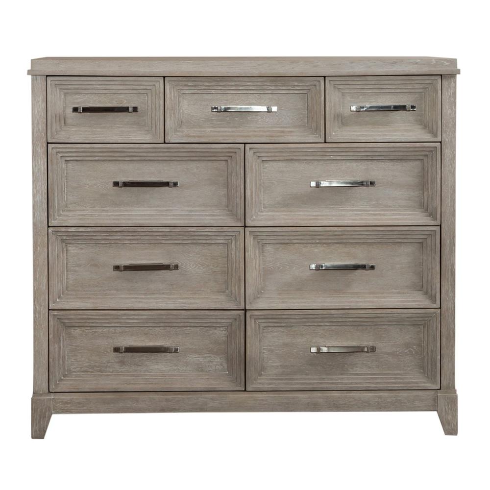 Belmar 9 Drawer Bureau Dresser in Washed Taupe