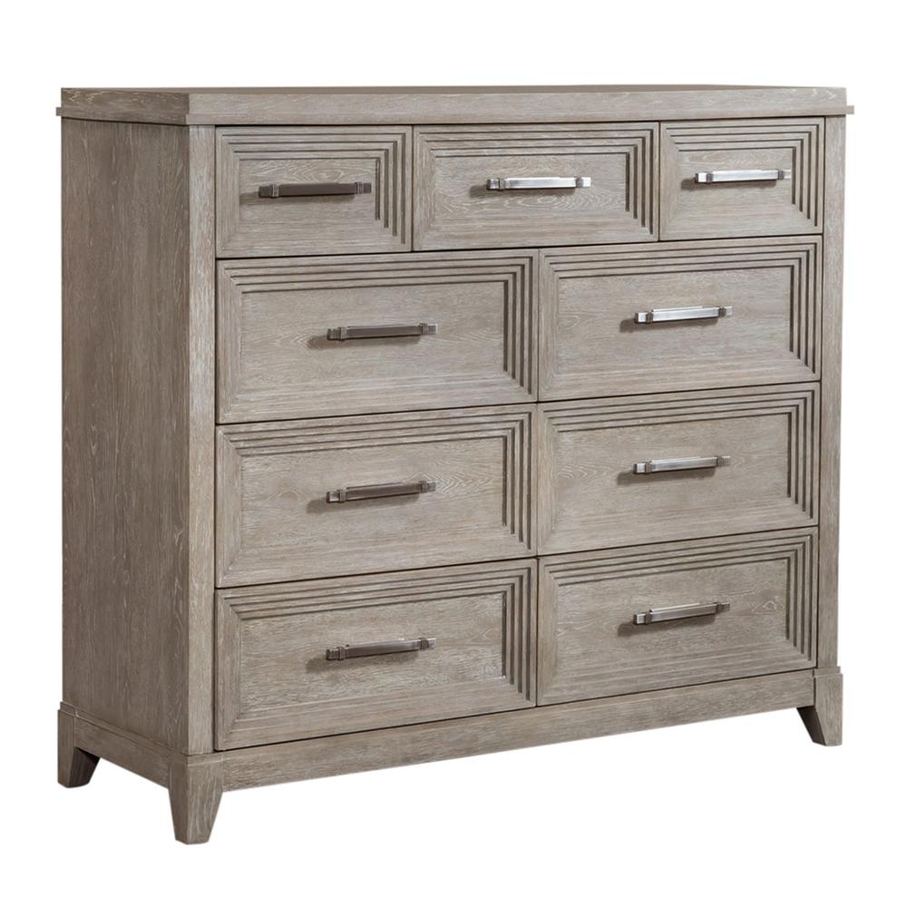 Belmar 9 Drawer Bureau Dresser in Washed Taupe