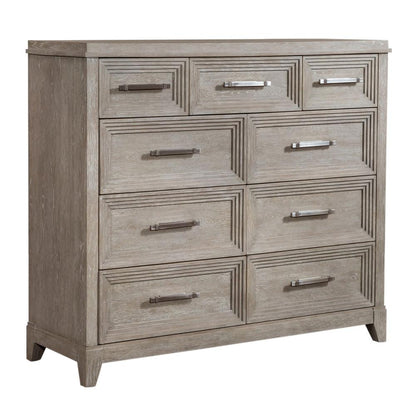 Belmar 9 Drawer Bureau Dresser in Washed Taupe