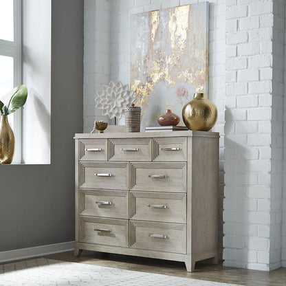 Belmar 9 Drawer Bureau Dresser in Washed Taupe