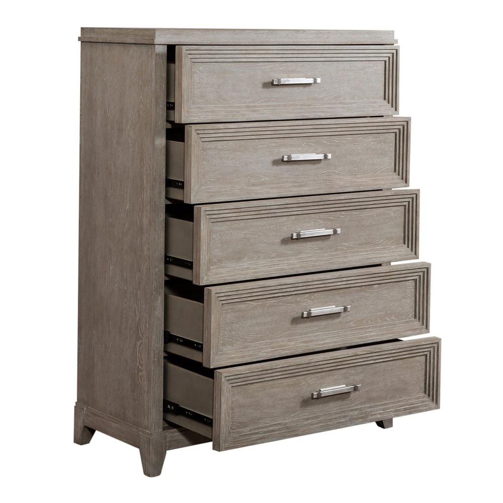 Belmar 5 Drawer Chest in Washed Taupe