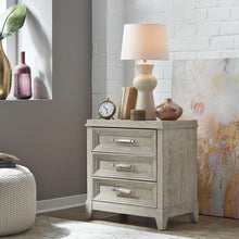 Belmar 3 Drawer Night Stand in Washed Taupe