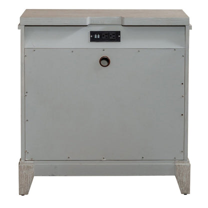 Belmar 3 Drawer Night Stand in Washed Taupe