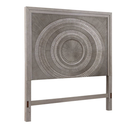 King Panel Bed in Rubberwood Solids w/ Split Heart Oak Veneers