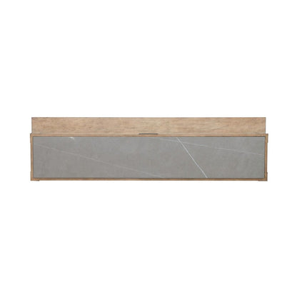 Millstone Console Bar Table, USB Charging Station - Nutmeg Oak Wood