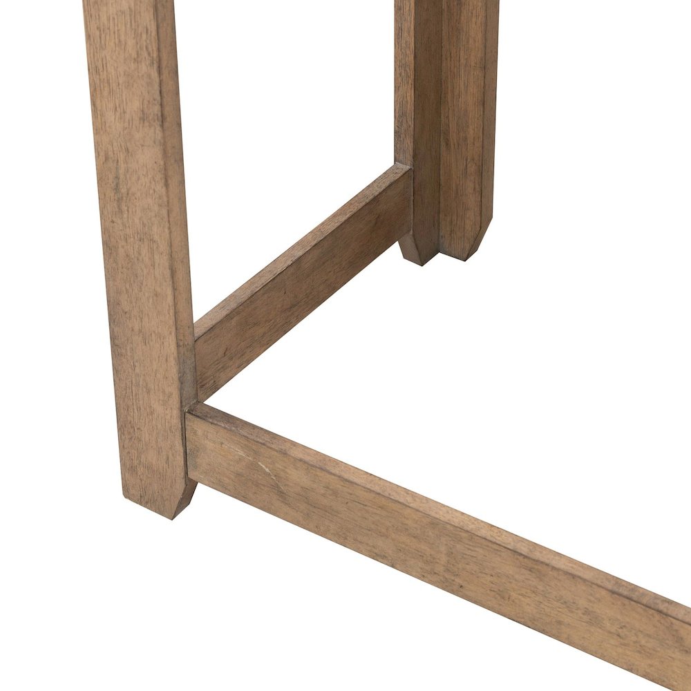 Millstone Console Bar Table, USB Charging Station - Nutmeg Oak Wood