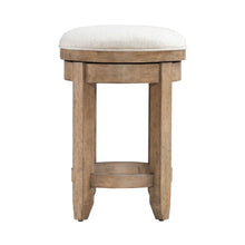 Millstone Upholstered Console Swivel Stool - Nutmeg Wood Frame