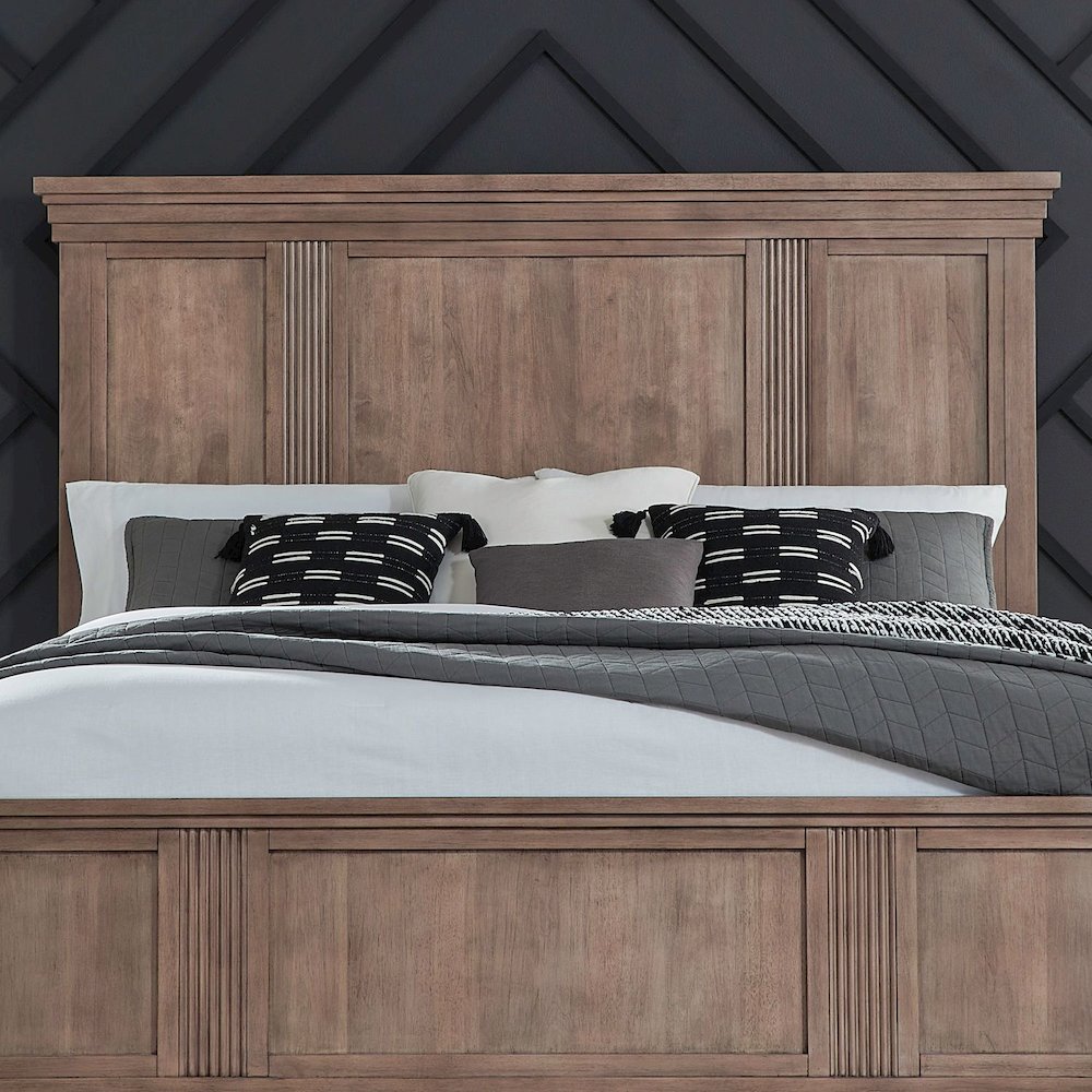 Haven Hills King Panel Bed Headboard - Camel Beige