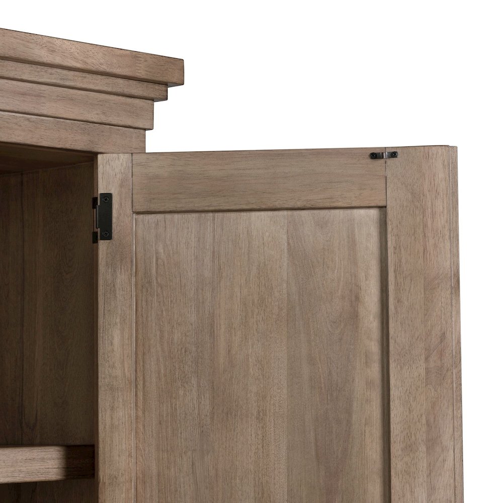 Haven Hills Armoire with Drawers, Adjustable Shelves - Camel Beige