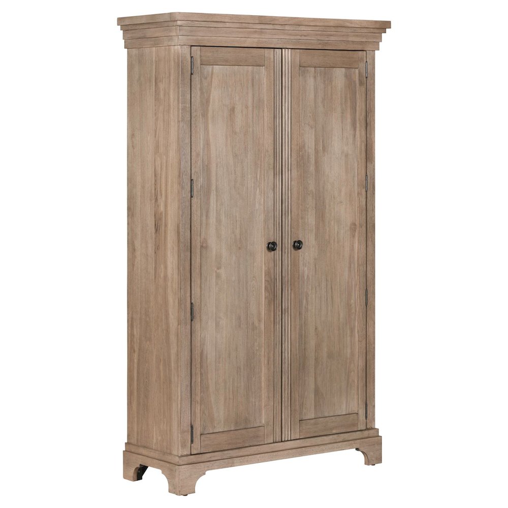 Haven Hills Armoire with Drawers, Adjustable Shelves - Camel Beige
