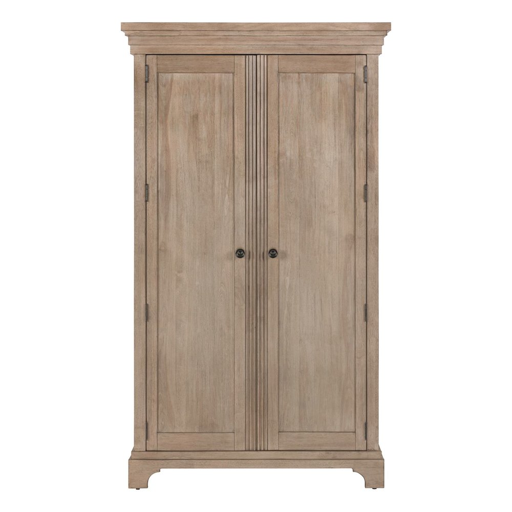 Haven Hills Armoire with Drawers, Adjustable Shelves - Camel Beige