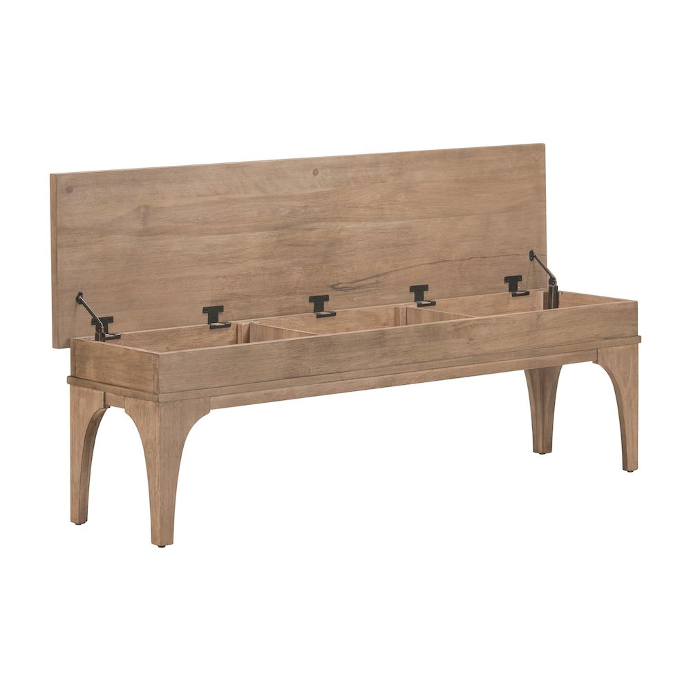 Haven Hills Bed Bench with Hidden Under-Seat Storage 18" Height - Camel Beige