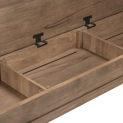 Haven Hills Bed Bench with Hidden Under-Seat Storage 18" Height - Camel Beige