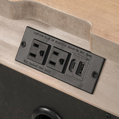 Haven Hills Nightstand with AC USB Charging Ports - Camel Beige