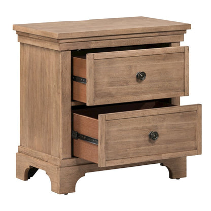 Haven Hills Nightstand with AC USB Charging Ports - Camel Beige