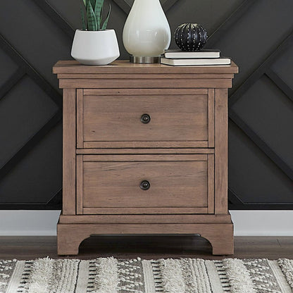 Haven Hills Nightstand with AC USB Charging Ports - Camel Beige