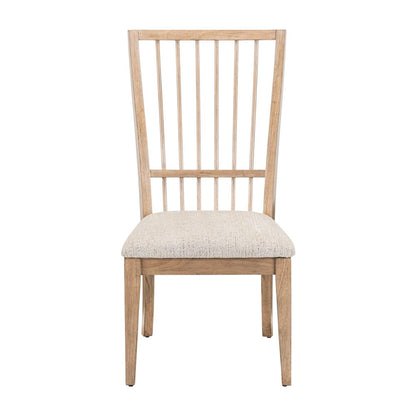 Haven Hills Spindle Back Side Chair - Tall Back, Upholstered Seat - Camel Beige