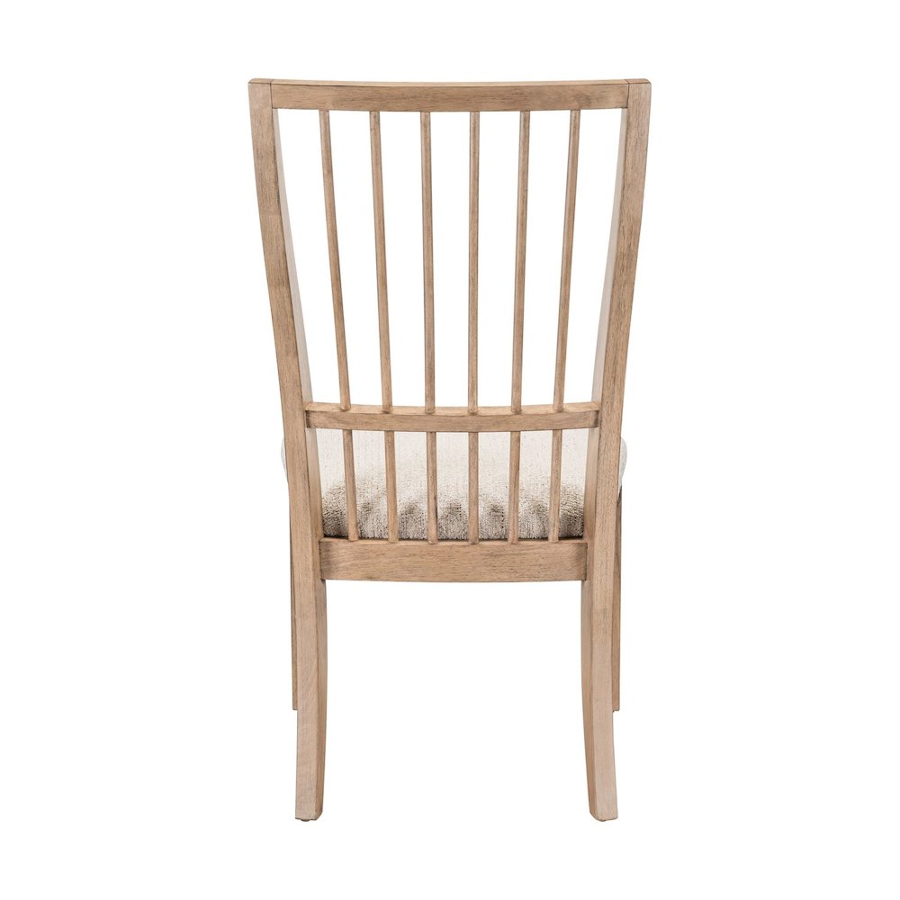 Haven Hills Spindle Back Side Chair - Tall Back, Upholstered Seat - Camel Beige