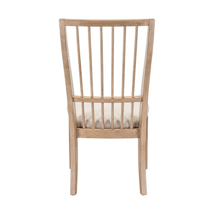 Haven Hills Spindle Back Side Chair - Tall Back, Upholstered Seat - Camel Beige