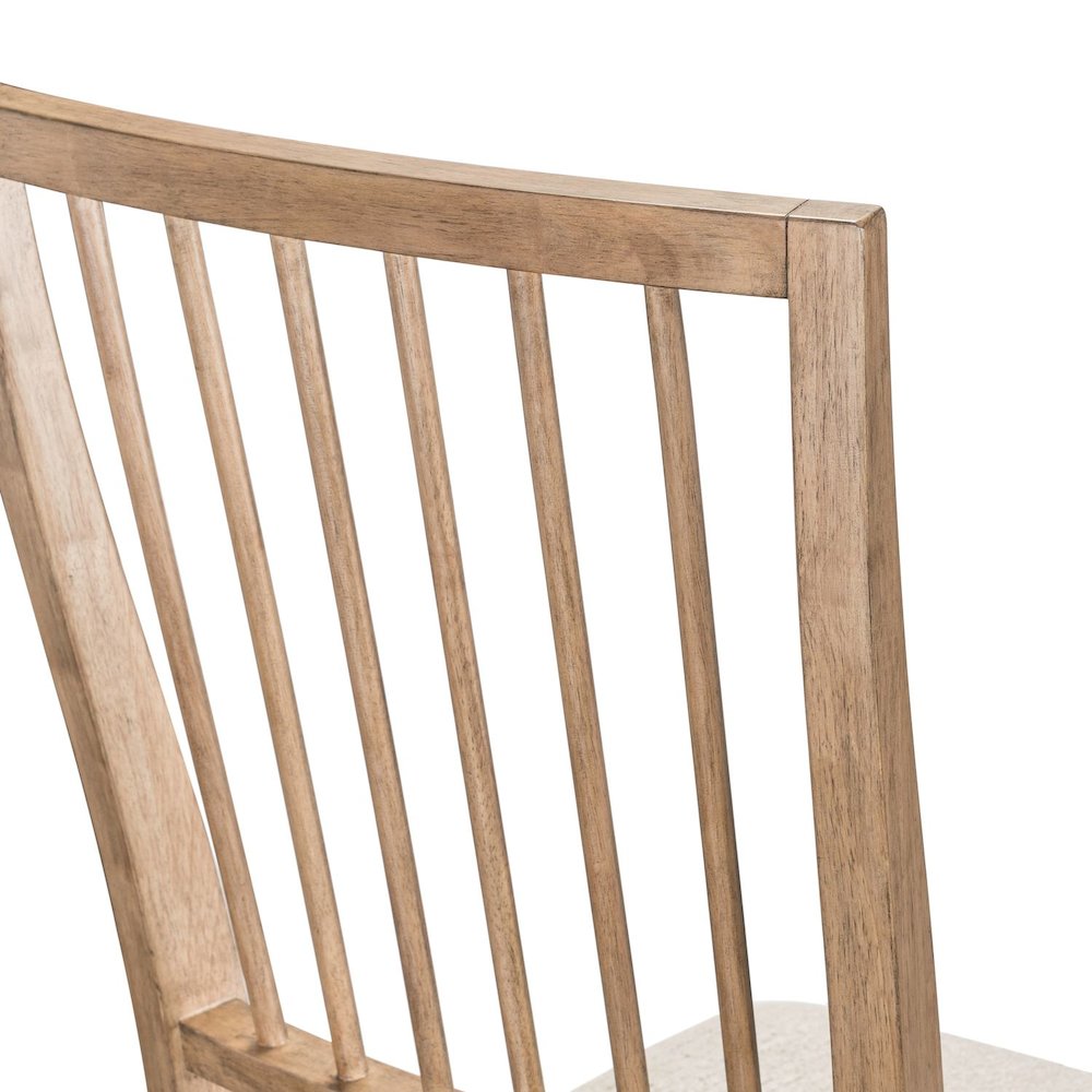 Haven Hills Spindle Back Side Chair - Tall Back, Upholstered Seat - Camel Beige