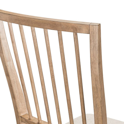 Haven Hills Spindle Back Side Chair - Tall Back, Upholstered Seat - Camel Beige