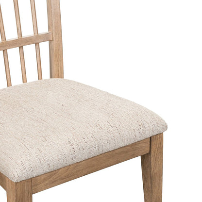 Haven Hills Spindle Back Side Chair - Tall Back, Upholstered Seat - Camel Beige