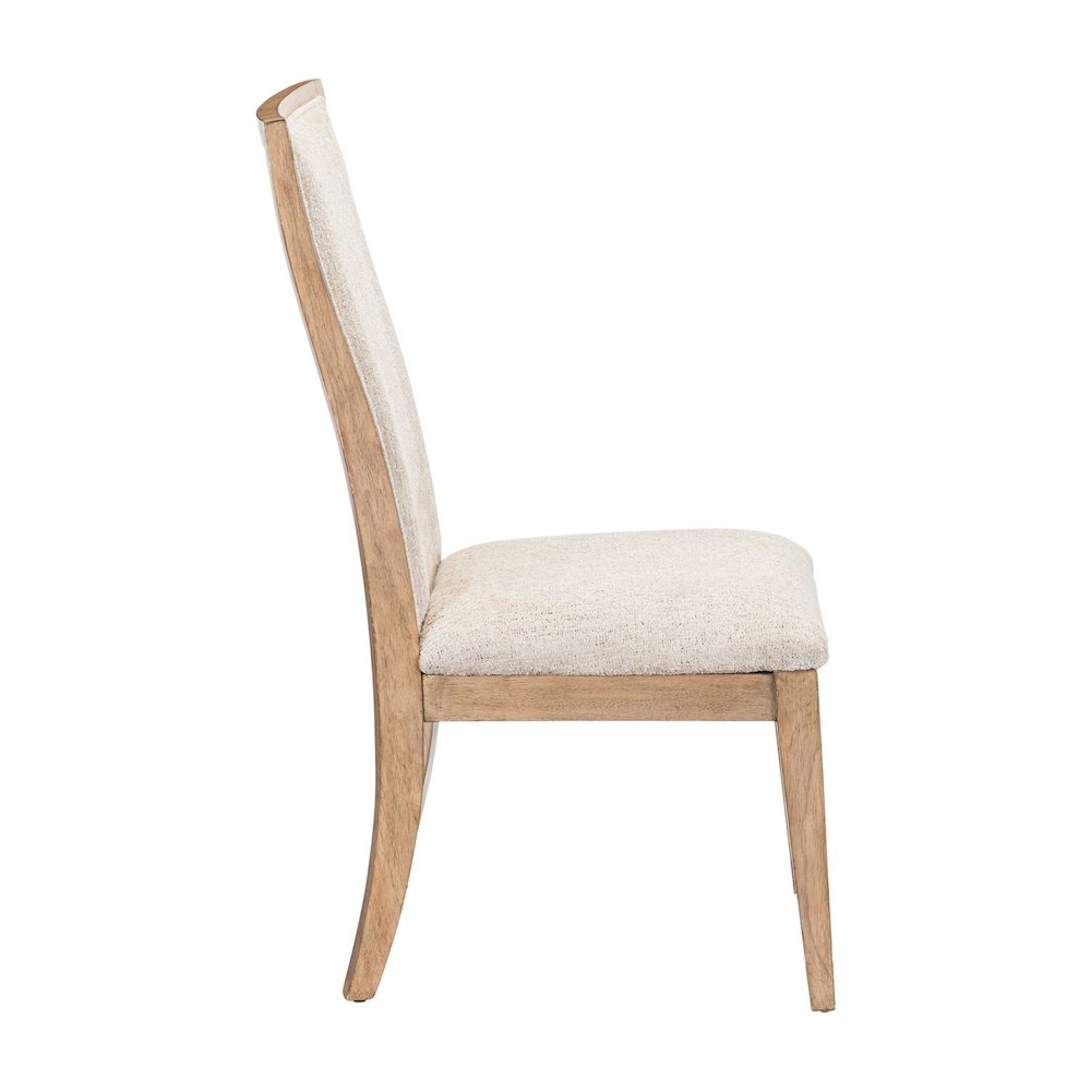 Haven Hills Upholstered Side Chair - Tall Back, Upholstered Seat - Camel Beige