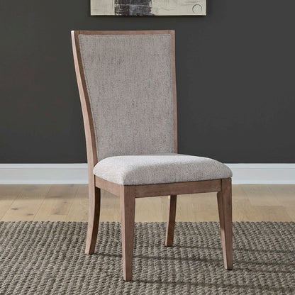 Haven Hills Upholstered Side Chair - Tall Back, Upholstered Seat - Camel Beige