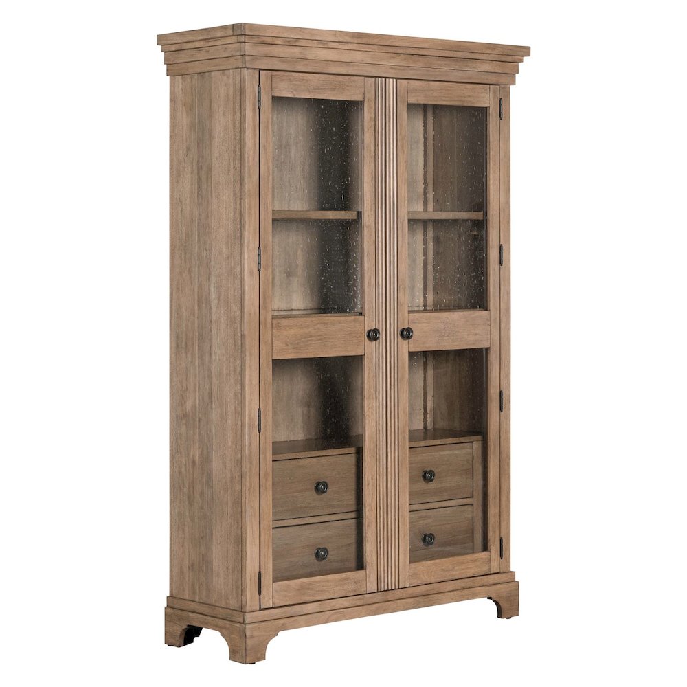 Haven Hills Display Cabinet - LED Touch Light, Adjustable Glass Shelves