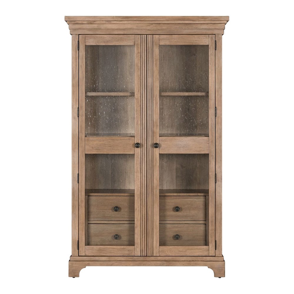 Haven Hills Display Cabinet - LED Touch Light, Adjustable Glass Shelves