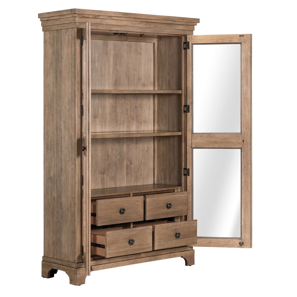 Haven Hills Display Cabinet - LED Touch Light, Adjustable Glass Shelves