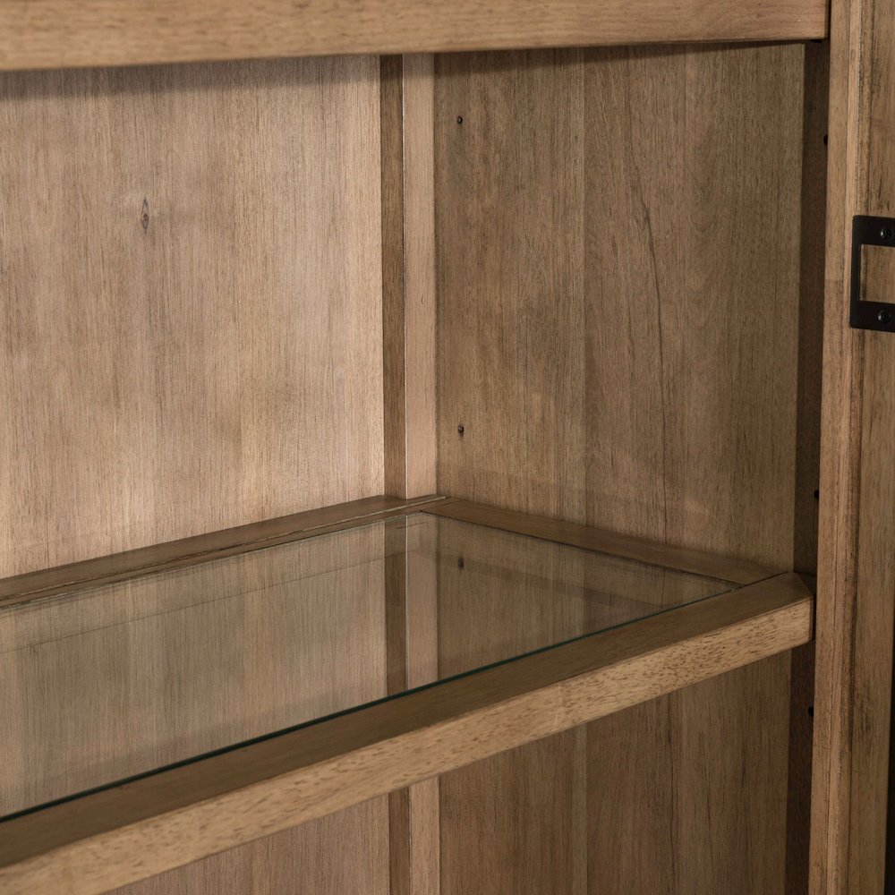 Haven Hills Display Cabinet - LED Touch Light, Adjustable Glass Shelves