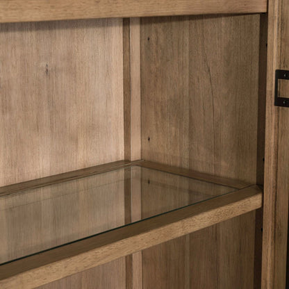 Haven Hills Display Cabinet - LED Touch Light, Adjustable Glass Shelves