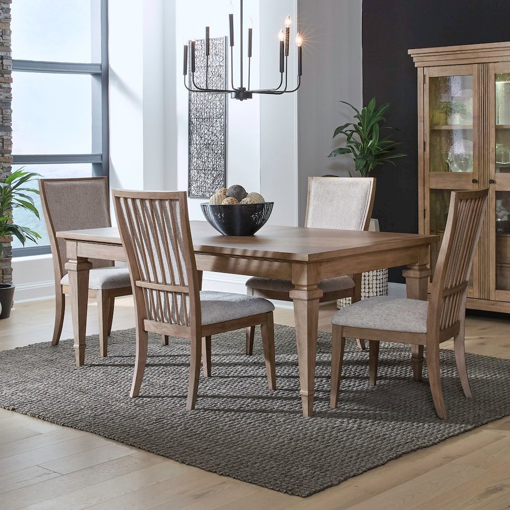 Haven Hills Opt 5 Piece Rectangular Table Set - 4 Upholstered Chairs, 18" Table