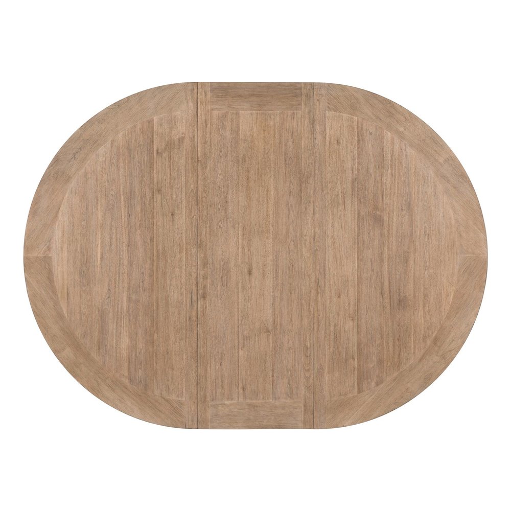 Haven Hills Round Pedestal Table with 18" Removable Leaf - Rustic Camel Beige