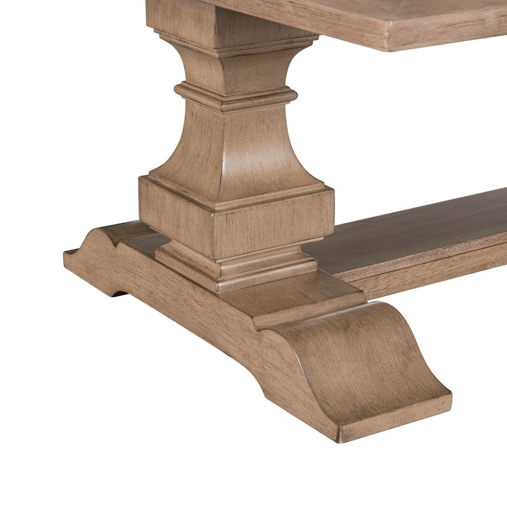 Haven Hills Rectangular Cocktail Table for Living Room - Camel Beige Birch Wood