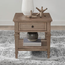 Haven Hills End Table for Living Room Traditional - Camel Beige Birch Wood