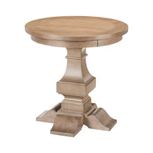 Haven Hills Round End Table for Living Room Traditional - Camel Beige Birch Wood