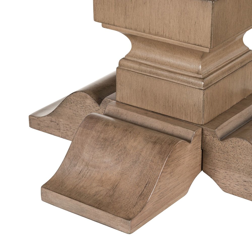 Haven Hills Round End Table for Living Room Traditional - Camel Beige Birch Wood