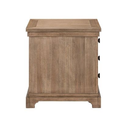 Haven Hills Chairside Table for Living Room Traditional - Camel Beige Birch Wood
