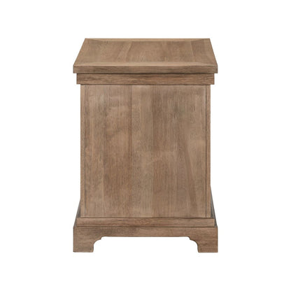 Haven Hills Chairside Table for Living Room Traditional - Camel Beige Birch Wood