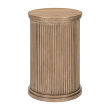 Haven Hills Round Chairside Table for Living Room - Camel Beige Birch Wood