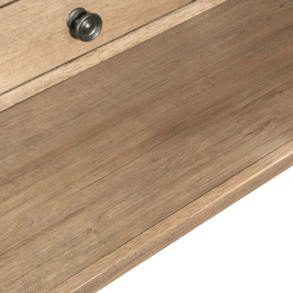 Haven Hills Sofa Table for Living Room Traditional - Camel Beige Birch Wood