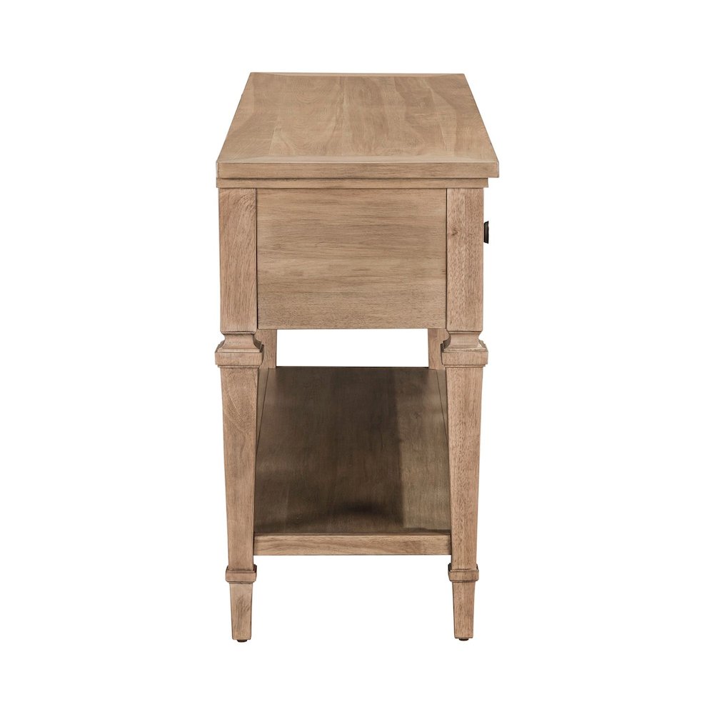 Haven Hills Sofa Table for Living Room Traditional - Camel Beige Birch Wood
