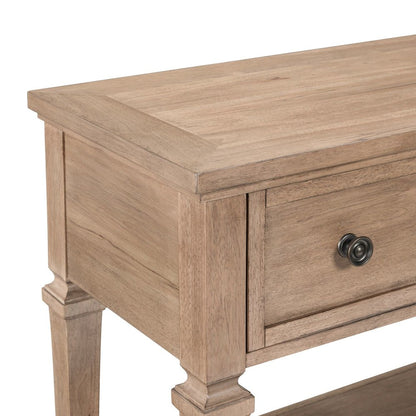 Haven Hills Sofa Table for Living Room Traditional - Camel Beige Birch Wood