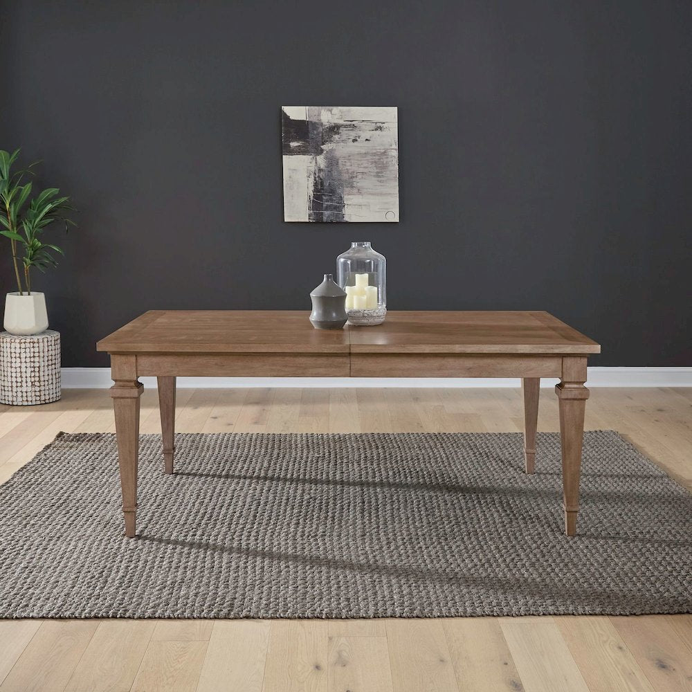 Haven Hills Rectangular Leg Table with 18" Self Storing Leaf - Rustic Camel