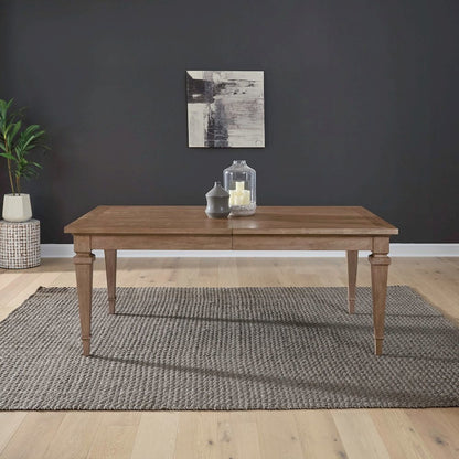 Haven Hills Rectangular Leg Table with 18" Self Storing Leaf - Rustic Camel