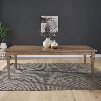 Haven Hills Rectangular Leg Table with 18" Self Storing Leaf - Rustic Camel
