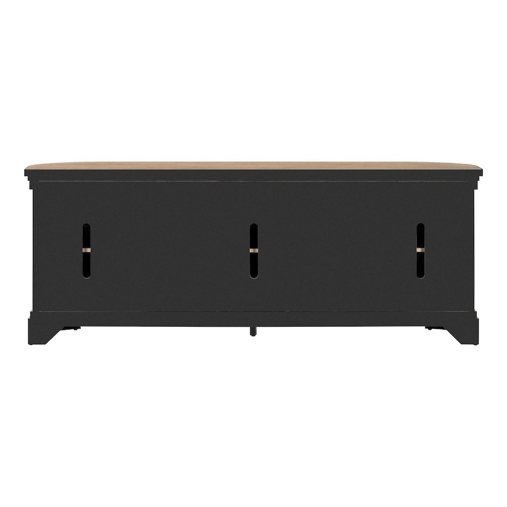82 Inch Entertainment TV Console Adjustable Shelves - Camel Beige Birch Wood