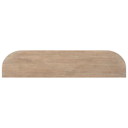 82 Inch Entertainment TV Console Adjustable Shelves - Camel Beige Birch Wood
